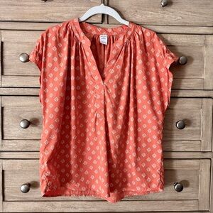 MELROSE AND MARKET | Flutter Sleeve Top in Orange, Size M